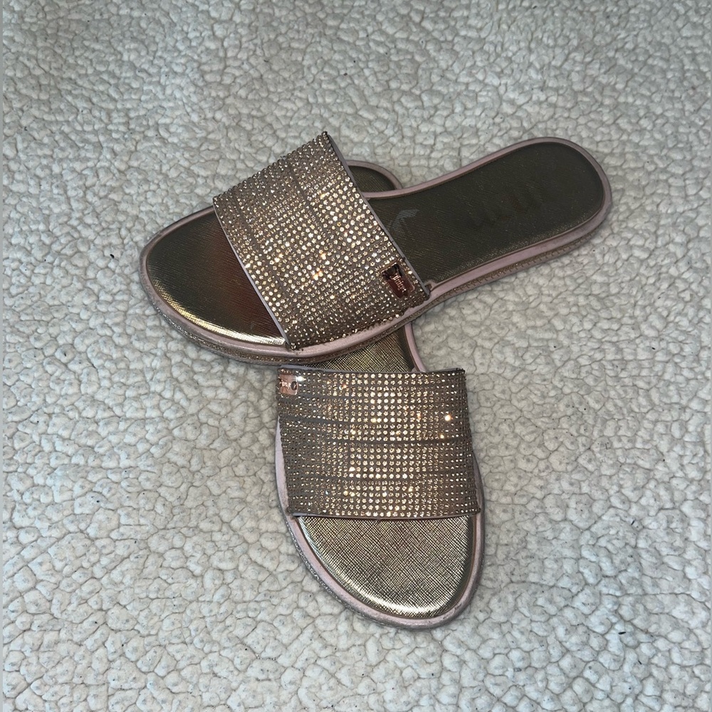 Juicy Couture Rose Gold Bling Sandals